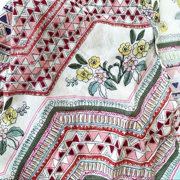 Francesca’s Blue Rain Floral Boho Chic Long Floral Kimono Size Small - Picture 12 of 16